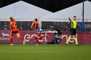 2024-02-04 - Linari AS Roma Rejoices during the 15th day of the Serie A Championship between A.S. Roma Women vs Juventus F.C. on 4 February 2024 at the Tre Fontane Stadium in Rome, Italy. - A.S. ROMA WOMEN VS JUVENTUS F.C. 15TH DAY OF THE SERIE A CHAMPIONSHIP - ITALIAN SERIE A WOMEN - SOCCER