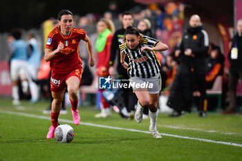 2024-02-04 - Garbino Juventus FC and Di Guglielmo AS Roma in action during the 15th day of the Serie A Championship between A.S. Roma Women vs Juventus F.C. on 4 February 2024 at the Tre Fontane Stadium in Rome, Italy. - A.S. ROMA WOMEN VS JUVENTUS F.C. 15TH DAY OF THE SERIE A CHAMPIONSHIP - ITALIAN SERIE A WOMEN - SOCCER