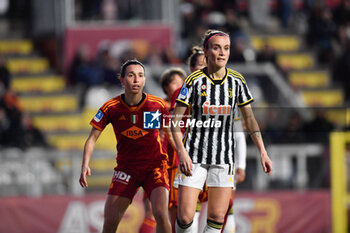 2024-02-04 - Bonansea Juventus FC and Di Guglielmo in action during the 15th day of the Serie A Championship between A.S. Roma Women vs Juventus F.C. on 4 February 2024 at the Tre Fontane Stadium in Rome, Italy. - A.S. ROMA WOMEN VS JUVENTUS F.C. 15TH DAY OF THE SERIE A CHAMPIONSHIP - ITALIAN SERIE A WOMEN - SOCCER