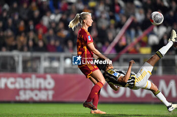 2024-02-04 - Gama Juventus FC and Sonstevold AS Roma in action during the 15th day of the Serie A Championship between A.S. Roma Women vs Juventus F.C. on 4 February 2024 at the Tre Fontane Stadium in Rome, Italy. - A.S. ROMA WOMEN VS JUVENTUS F.C. 15TH DAY OF THE SERIE A CHAMPIONSHIP - ITALIAN SERIE A WOMEN - SOCCER