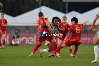 2024-02-04 - Echegini Juventus FC Kumagai AS Roma and Linari in action during the 15th day of the Serie A Championship between A.S. Roma Women vs Juventus F.C. on 4 February 2024 at the Tre Fontane Stadium in Rome, Italy. - A.S. ROMA WOMEN VS JUVENTUS F.C. 15TH DAY OF THE SERIE A CHAMPIONSHIP - ITALIAN SERIE A WOMEN - SOCCER