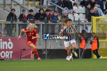 2024-02-04 - Cantore Juventus FC and Sonstevold in action during the 15th day of the Serie A Championship between A.S. Roma Women vs Juventus F.C. on 4 February 2024 at the Tre Fontane Stadium in Rome, Italy. - A.S. ROMA WOMEN VS JUVENTUS F.C. 15TH DAY OF THE SERIE A CHAMPIONSHIP - ITALIAN SERIE A WOMEN - SOCCER
