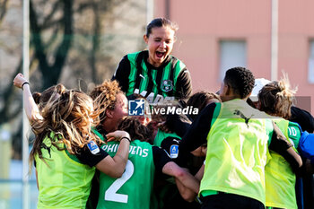 2024-03-16 - Gram Pleidrup of Sassuolo Women celebrates with her teammates scoring the 1-0 goal during the Women's Serie A match between Sassuolo Women and Fiorentina Women at the Enzo Ricci Stadium in Sassuolo on March 16, 2024 in Sassuolo, Italy. - US SASSUOLO VS ACF FIORENTINA - ITALIAN SERIE A WOMEN - SOCCER