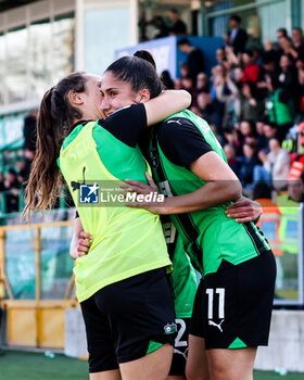 2024-03-16 - celebrates with Angela Passeri of US Sassuolo as she scores the 1-0 goal during the Women's Serie A match between Sassuolo Women and Fiorentina Women at the Enzo Ricci Stadium in Sassuolo on March 16, 2024 in Sassuolo, Italy. - US SASSUOLO VS ACF FIORENTINA - ITALIAN SERIE A WOMEN - SOCCER