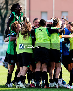 2024-03-16 - Sassuolo Women celebrate after scoring the 1-0 goal during the Women's Serie A match between Sassuolo Women and Fiorentina Women at the Enzo Ricci Stadium in Sassuolo on March 16, 2024 in Sassuolo, Italy. - US SASSUOLO VS ACF FIORENTINA - ITALIAN SERIE A WOMEN - SOCCER
