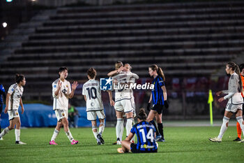 2024-03-29 - AS Roma celebrates after winner - POULE SCUDETTO - FC INTERNAZIONALE WOMEN VS AS ROMA - ITALIAN SERIE A WOMEN - SOCCER