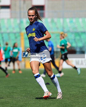 2024-04-13 - Frederikke Thogersen of Inter Women during the warm-up before the women's Serie A match between Sassuolo Women and Inter Women at the Enzo Ricci Stadium in Sassuolo on April 13, 2024 in Sassuolo, Italy. - POULE SCUDETTO - US SASSUOLO VS FC INTERNAZIONALE WOMEN - ITALIAN SERIE A WOMEN - SOCCER