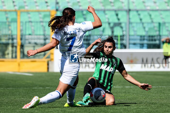 2024-04-13 - Benedetta Orsi of Sassuolo Women clashes with Haley Bugeja of Inter Women during the Serie A Femminile match between Sassuolo Women and Inter Women at Stadio Enzo Ricci Sassuolo on April 13, 2024 in Sassuolo, Italy. - POULE SCUDETTO - US SASSUOLO VS FC INTERNAZIONALE WOMEN - ITALIAN SERIE A WOMEN - SOCCER