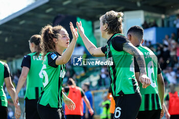 2024-04-13 - Lana Clelland of Sassuolo Women celebrates with Maria Luisa Filangeri of Sassuolo Women mates after scoring a half give the side a 2-1 lead during the Serie A Femminile match between Sassuolo Women and Inter Women at Stadio Enzo Ricci Sassuolo on April 13, 2024 in Sassuolo, Italy. - POULE SCUDETTO - US SASSUOLO VS FC INTERNAZIONALE WOMEN - ITALIAN SERIE A WOMEN - SOCCER