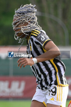 2024-04-15 - Linosey Thomas (Juventus Women);  during the Italian Football Championship League A Women 2023/2024 match between AS Roma Women vs Juventus FC at the Tre Fontane stadium on 15 April 2024. - POULE SCUDETTO - AS ROMA VS JUVENTUS FC - ITALIAN SERIE A WOMEN - SOCCER