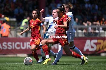05/05/2024 - Evelyne Viens of A.S. Roma Women scores the goal of 1-0 during the Day 26 of Women Serie A Playoffs between A.S. Roma Women vs F.C. Inter on 5 May 2024 at the Tre Fontane Stadium in Rome, Italy. - AS ROMA - FC INTERNAZIONALE WOMEN - SERIE A FEMMINILE - CALCIO