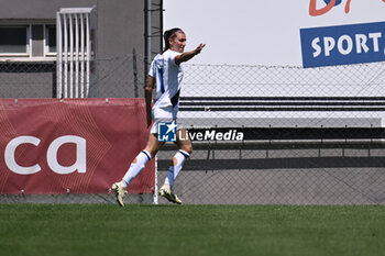 2024-05-05 - Agnese Bonfantini of F.C. Inter celebrates after scoring the gol of 2-3 during the Day 26 of Women Serie A Playoffs between A.S. Roma Women vs F.C. Inter on 5 May 2024 at the Tre Fontane Stadium in Rome, Italy. - AS ROMA - FC INTERNAZIONALE WOMEN - ITALIAN SERIE A WOMEN - SOCCER