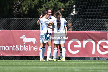 05/05/2024 - Lina Magull of F.C. Inter celebrates after scoring the gol of 1-2 during the Day 26 of Women Serie A Playoffs between A.S. Roma Women vs F.C. Inter on 5 May 2024 at the Tre Fontane Stadium in Rome, Italy. - AS ROMA - FC INTERNAZIONALE WOMEN - SERIE A FEMMINILE - CALCIO