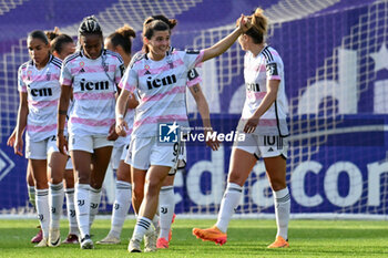 2024-05-06 - Juventus FC Women's forward Sofia Cantore celebrates after scoring a goal with her teammates - ACF FIORENTINA VS JUVENTUS FC - ITALIAN SERIE A WOMEN - SOCCER