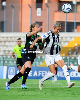 2024-09-01 - Lana Clelland of Sassuolo Women and Emma Kulberg of Juventus Women during the Women's Serie A match between Sassuolo Women and Juventus Women at the Enzo Ricci Stadium in Sassuolo on September 01, 2024 in Sassuolo, Italy - US SASSUOLO VS JUVENTUS FC - ITALIAN SERIE A WOMEN - SOCCER