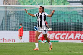 2024-09-01 - Sofia Cantore celebrates scoring the 1-4 goal during the Women's Serie A match between Sassuolo Women and Juventus Women at the Enzo Ricci Stadium in Sassuolo on September 01, 2024 in Sassuolo, Italy. - US SASSUOLO VS JUVENTUS FC - ITALIAN SERIE A WOMEN - SOCCER