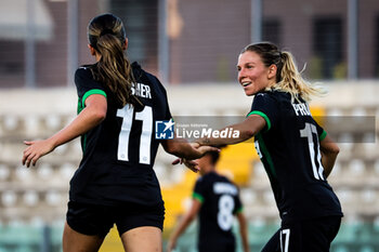 2024-09-01 - Cecilia Prugna and Samatha Fisher of Sassuolo Women during the Women's Serie A match between Sassuolo Women and Juventus Women at the Enzo Ricci Stadium in Sassuolo on September 01, 2024 in Sassuolo, Italy - US SASSUOLO VS JUVENTUS FC - ITALIAN SERIE A WOMEN - SOCCER