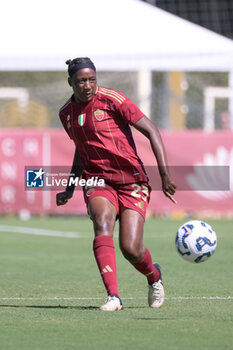 2024-09-14 - Hawa Cissoko (AS Roma Women)  during the Italian Football Championship League A Women 2024/2025 match between AS Roma vs US Sassuolo at the Tre Fontane stadium on 14 September 2024. - AS ROMA VS US SASSUOLO - ITALIAN SERIE A WOMEN - SOCCER