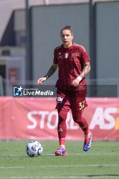 2024-09-14 - Elena Linari (AS Roma Women)  during the Italian Football Championship League A Women 2024/2025 match between AS Roma vs US Sassuolo at the Tre Fontane stadium on 14 September 2024. - AS ROMA VS US SASSUOLO - ITALIAN SERIE A WOMEN - SOCCER