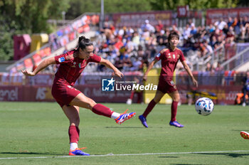 2024-09-14 - Evelyne Viens (AS Roma Women)  during the Italian Football Championship League A Women 2024/2025 match between AS Roma vs US Sassuolo at the Tre Fontane stadium on 14 September 2024. - AS ROMA VS US SASSUOLO - ITALIAN SERIE A WOMEN - SOCCER