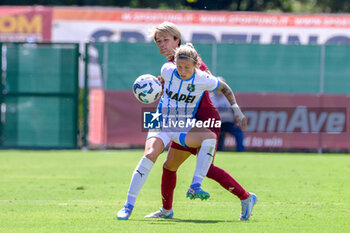 2024-09-14 - Lana Clelland (Sassuolo Women) and Moeka Minami (AS Roma Women)  during the Italian Football Championship League A Women 2024/2025 match between AS Roma vs US Sassuolo at the Tre Fontane stadium on 14 September 2024. - AS ROMA VS US SASSUOLO - ITALIAN SERIE A WOMEN - SOCCER