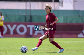 2024-09-14 - Moeka Minami (AS Roma Women)  during the Italian Football Championship League A Women 2024/2025 match between AS Roma vs US Sassuolo at the Tre Fontane stadium on 14 September 2024. - AS ROMA VS US SASSUOLO - ITALIAN SERIE A WOMEN - SOCCER