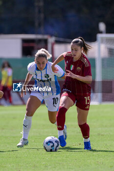 2024-09-14 - Giulia Dragoni (AS Roma Women)  during the Italian Football Championship League A Women 2024/2025 match between AS Roma vs US Sassuolo at the Tre Fontane stadium on 14 September 2024. - AS ROMA VS US SASSUOLO - ITALIAN SERIE A WOMEN - SOCCER