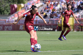 2024-09-14 - AS Roma's Evelyne Viens during the Italian Football Championship League A Women 2024/2025 match between AS Roma vs US Sassuolo at the Tre Fontane stadium on 14 September 2024. - AS ROMA VS US SASSUOLO - ITALIAN SERIE A WOMEN - SOCCER