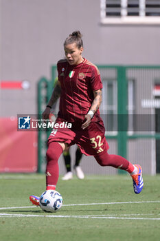 2024-09-14 - AS Roma's Elena Linari during the Italian Football Championship League A Women 2024/2025 match between AS Roma vs US Sassuolo at the Tre Fontane stadium on 14 September 2024. - AS ROMA VS US SASSUOLO - ITALIAN SERIE A WOMEN - SOCCER