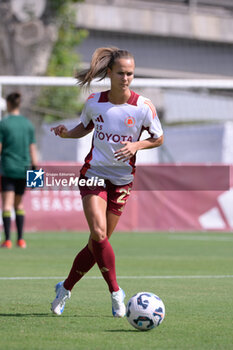 2024-09-14 - AS Roma's Frederikke Thogersen during the Italian Football Championship League A Women 2024/2025 match between AS Roma vs US Sassuolo at the Tre Fontane stadium on 14 September 2024. - AS ROMA VS US SASSUOLO - ITALIAN SERIE A WOMEN - SOCCER