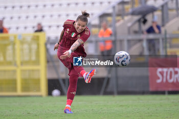 2024-09-14 - AS Roma's Elena Linari during the Italian Football Championship League A Women 2024/2025 match between AS Roma vs US Sassuolo at the Tre Fontane stadium on 14 September 2024. - AS ROMA VS US SASSUOLO - ITALIAN SERIE A WOMEN - SOCCER