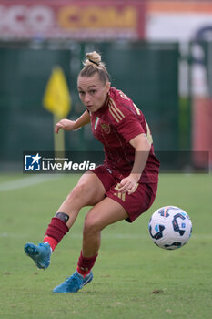 2024-09-14 - AS Roma's Giada Greggi during the Italian Football Championship League A Women 2024/2025 match between AS Roma vs US Sassuolo at the Tre Fontane stadium on 14 September 2024. - AS ROMA VS US SASSUOLO - ITALIAN SERIE A WOMEN - SOCCER