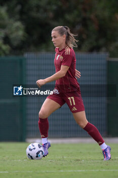 2024-09-14 - AS Roma's Emilie Haavi  during the Italian Football Championship League A Women 2024/2025 match between AS Roma vs US Sassuolo at the Tre Fontane stadium on 14 September 2024. - AS ROMA VS US SASSUOLO - ITALIAN SERIE A WOMEN - SOCCER