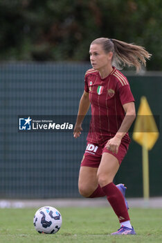 2024-09-14 - AS Roma's Emilie Haavi  during the Italian Football Championship League A Women 2024/2025 match between AS Roma vs US Sassuolo at the Tre Fontane stadium on 14 September 2024. - AS ROMA VS US SASSUOLO - ITALIAN SERIE A WOMEN - SOCCER