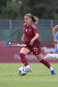 2024-09-14 - AS Roma's Giulia Dragoni during the Italian Football Championship League A Women 2024/2025 match between AS Roma vs US Sassuolo at the Tre Fontane stadium on 14 September 2024. - AS ROMA VS US SASSUOLO - ITALIAN SERIE A WOMEN - SOCCER