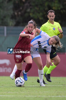 2024-09-14 - AS Roma's Giulia Dragoni during the Italian Football Championship League A Women 2024/2025 match between AS Roma vs US Sassuolo at the Tre Fontane stadium on 14 September 2024. - AS ROMA VS US SASSUOLO - ITALIAN SERIE A WOMEN - SOCCER