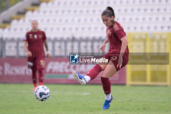 2024-09-14 - AS Roma's Giulia Dragoni during the Italian Football Championship League A Women 2024/2025 match between AS Roma vs US Sassuolo at the Tre Fontane stadium on 14 September 2024. - AS ROMA VS US SASSUOLO - ITALIAN SERIE A WOMEN - SOCCER