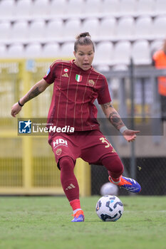 2024-09-14 - AS Roma's Elena Linari during the Italian Football Championship League A Women 2024/2025 match between AS Roma vs US Sassuolo at the Tre Fontane stadium on 14 September 2024. - AS ROMA VS US SASSUOLO - ITALIAN SERIE A WOMEN - SOCCER