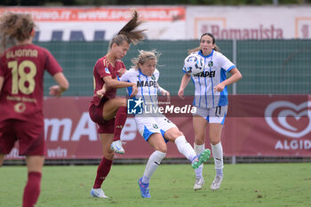 2024-09-14 - AS Roma's Frederikke Thogersen Lana Clelland (Sassuolo Women)  during the Italian Football Championship League A Women 2024/2025 match between AS Roma vs US Sassuolo at the Tre Fontane stadium on 14 September 2024. - AS ROMA VS US SASSUOLO - ITALIAN SERIE A WOMEN - SOCCER