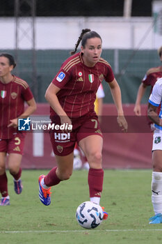 2024-09-14 - AS Roma's Evelyne Viens during the Italian Football Championship League A Women 2024/2025 match between AS Roma vs US Sassuolo at the Tre Fontane stadium on 14 September 2024. - AS ROMA VS US SASSUOLO - ITALIAN SERIE A WOMEN - SOCCER