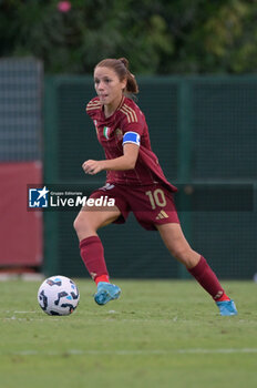 2024-09-14 - AS Roma's Manuela Giugliano during the Italian Football Championship League A Women 2024/2025 match between AS Roma vs US Sassuolo at the Tre Fontane stadium on 14 September 2024. - AS ROMA VS US SASSUOLO - ITALIAN SERIE A WOMEN - SOCCER