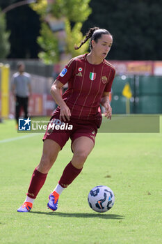 2024-09-14 - AS Roma's Evelyne Viens during the Italian Football Championship League A Women 2024/2025 match between AS Roma vs US Sassuolo at the Tre Fontane stadium on 14 September 2024. - AS ROMA VS US SASSUOLO - ITALIAN SERIE A WOMEN - SOCCER