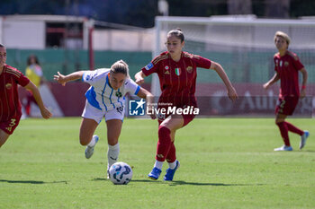 2024-09-14 - AS Roma's Giulia Dragoni during the Italian Football Championship League A Women 2024/2025 match between AS Roma vs US Sassuolo at the Tre Fontane stadium on 14 September 2024. - AS ROMA VS US SASSUOLO - ITALIAN SERIE A WOMEN - SOCCER