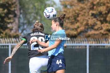 2024-09-20 - Tecla Pettenuzzo of Napoli Femminile competes for the ball with Lana Clelland of US Sassuolo Femminile during the Soccer- Italian Serie A Women between Napoli Femminile vs US Sassuolo at Arena Giuseppe Piccolo Stadium - NAPOLI FEMMINILE VS US SASSUOLO - ITALIAN SERIE A WOMEN - SOCCER