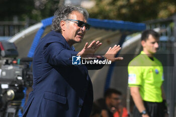 2024-09-20 - Salvatore Mango coach of Napoli Femminile gestures during the Soccer- Italian Serie A Women between Napoli Femminile vs US Sassuolo at Arena Giuseppe Piccolo Stadium - NAPOLI FEMMINILE VS US SASSUOLO - ITALIAN SERIE A WOMEN - SOCCER