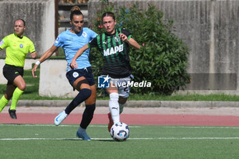 2024-09-20 - Valeria Monterubbiano of US Sassuolo Femminile competes for the ball with Debora Novellino of Napoli Femminile during the Soccer- Italian Serie A Women between Napoli Femminile vs US Sassuolo at Arena Giuseppe Piccolo Stadium - NAPOLI FEMMINILE VS US SASSUOLO - ITALIAN SERIE A WOMEN - SOCCER