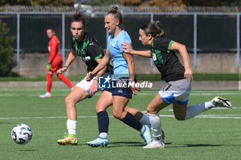 2024-09-20 - Michela Giordano of Napoli Femminile competes for the ball with Virginia Di Giammarino of Napoli Femminile during the Soccer- Italian Serie A Women between Napoli Femminile vs US Sassuolo at Arena Giuseppe Piccolo Stadium - NAPOLI FEMMINILE VS US SASSUOLO - ITALIAN SERIE A WOMEN - SOCCER