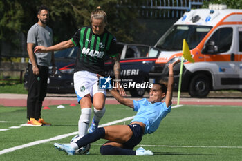 2024-09-20 - Melissa Bellucci of Napoli Femminile competes for the ball with Alice Giai of Napoli Femminile during the Soccer- Italian Serie A Women between Napoli Femminile vs US Sassuolo at Arena Giuseppe Piccolo Stadium - NAPOLI FEMMINILE VS US SASSUOLO - ITALIAN SERIE A WOMEN - SOCCER