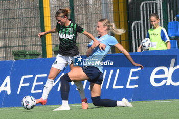 2024-09-20 - Matilde Lundorf of Napoli Femminile competes for the ball with Isotta Nocchi of US Sassuolo Femminile during the Soccer- Italian Serie A Women between Napoli Femminile vs US Sassuolo at Arena Giuseppe Piccolo Stadium - NAPOLI FEMMINILE VS US SASSUOLO - ITALIAN SERIE A WOMEN - SOCCER