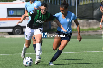 2024-09-20 - Samantha Fisher of US Sassuolo Femminile competes for the ball with Melissa Bellucci of Napoli Femminile during the Soccer- Italian Serie A Women between Napoli Femminile vs US Sassuolo at Arena Giuseppe Piccolo Stadium - NAPOLI FEMMINILE VS US SASSUOLO - ITALIAN SERIE A WOMEN - SOCCER